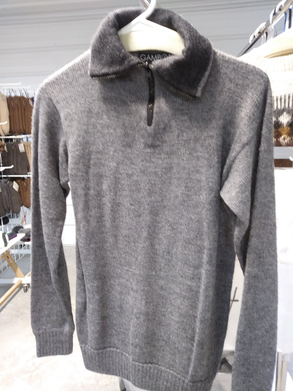 Alpaca Gray Pullover Sweater